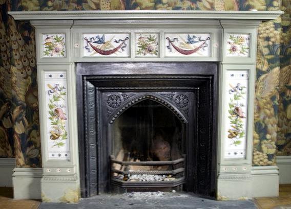 A fireplace at Dunthwaite House.